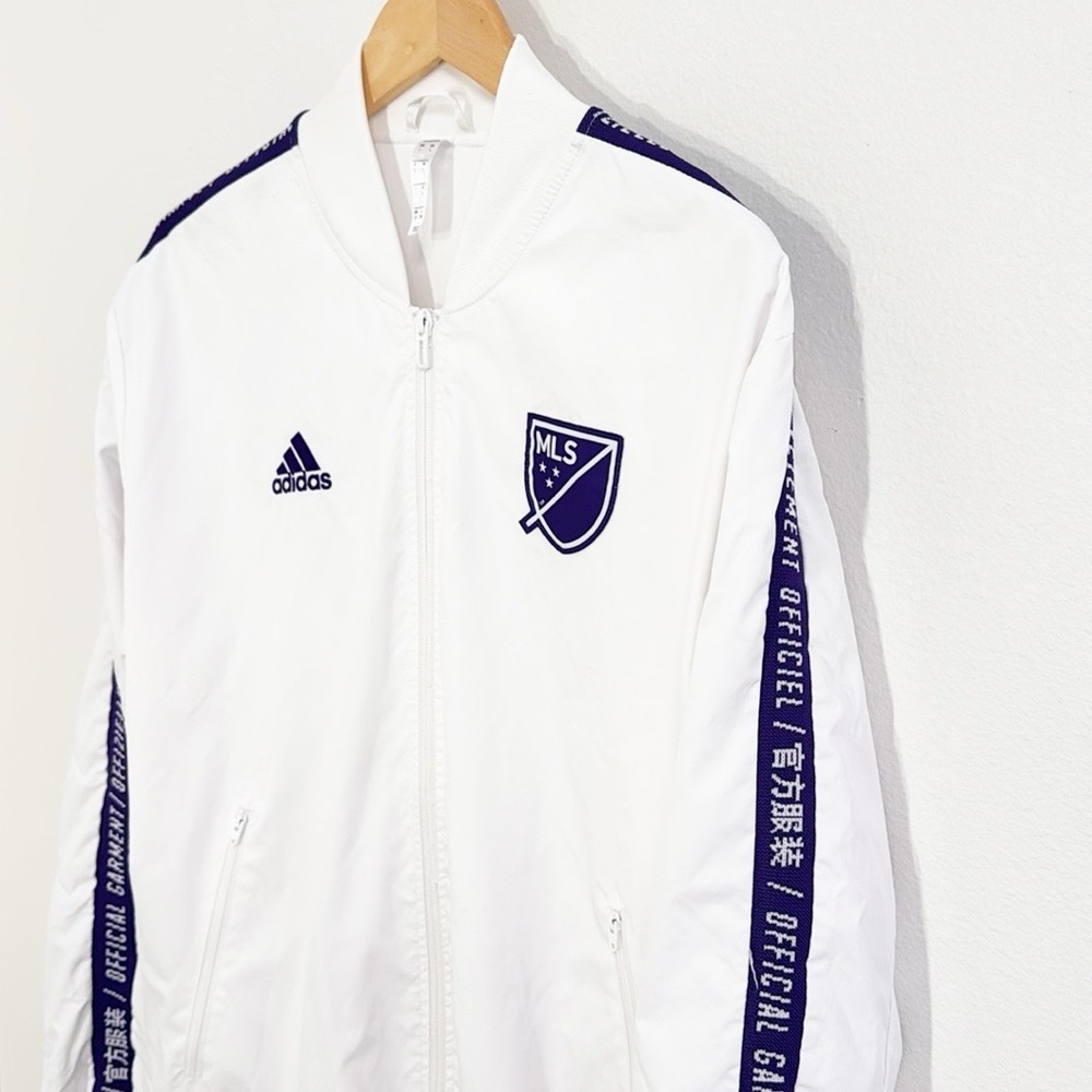 ADIDAS MLS Jacket All Star Game Full Zip Front, Zipper Pockets Like New! Size L - Picture 4 of 8